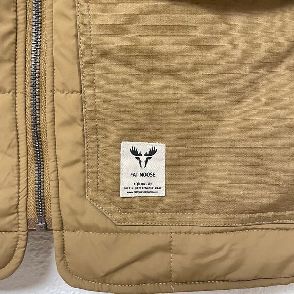 Fat Moose Aiden Vest Quilted Khaki Tan Size Medium - Picture 5 of 15